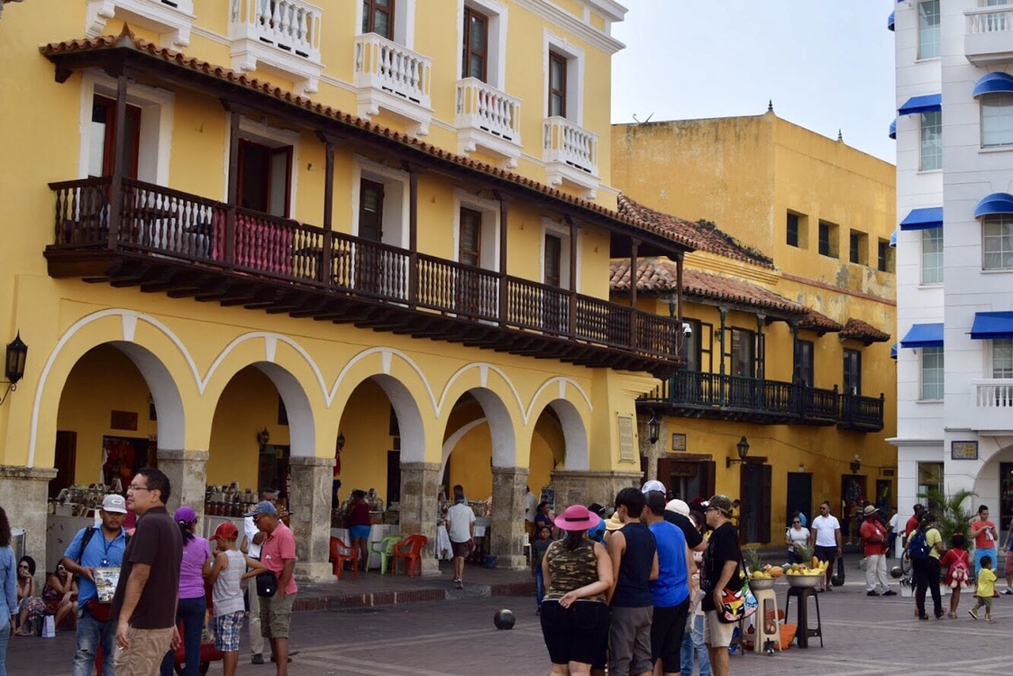 Travel to Cartagena Colombia Square Inside Walled City
